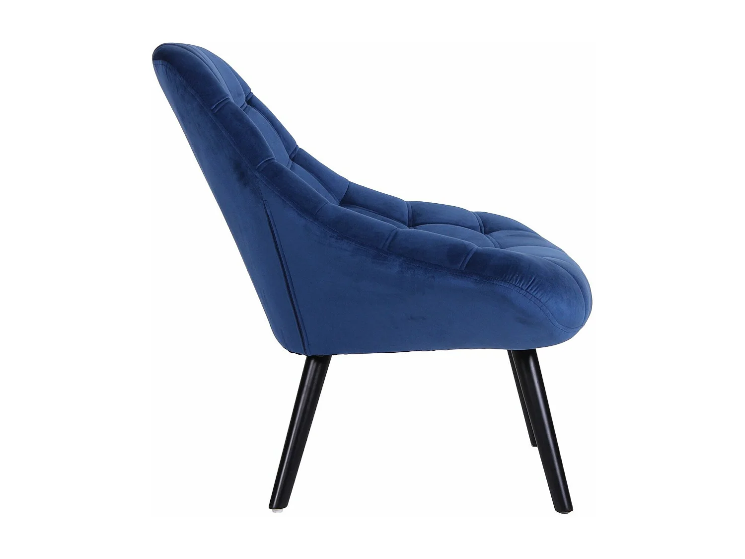 Fauteuil Scandinave en Velours "Johan" 102cm Bleu