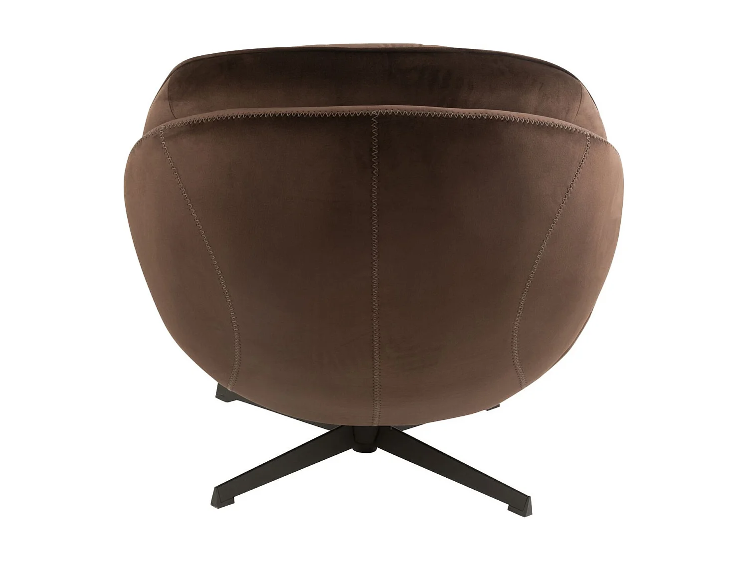 Fauteuil & Repose-Pieds "Relax" 88cm Marron Foncé