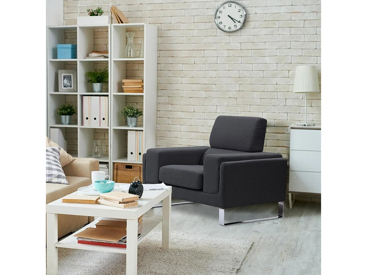 Fauteuil Barth Tissu Noir