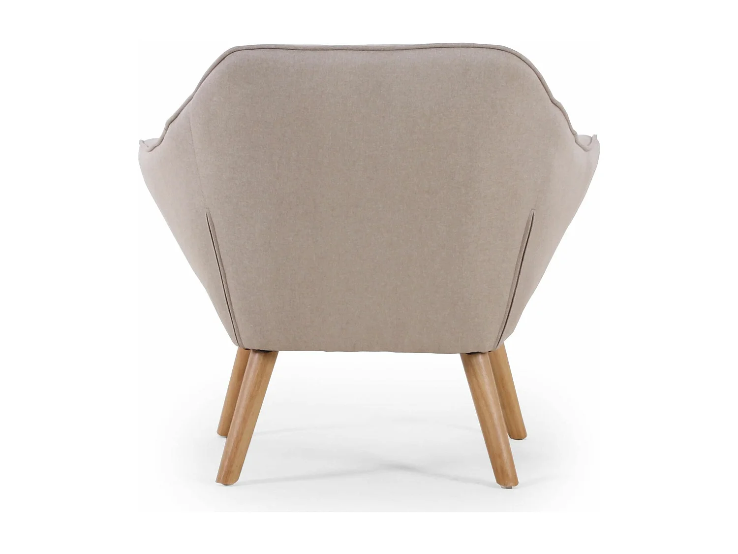 Fauteuil Scandinave Zentao Tissu Beige