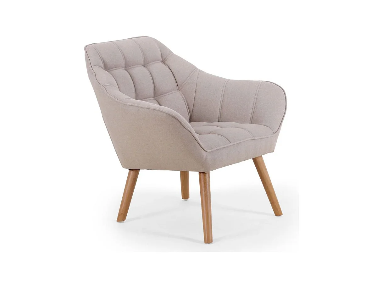 Fauteuil Scandinave Matelassé "Taon" 83cm Beige