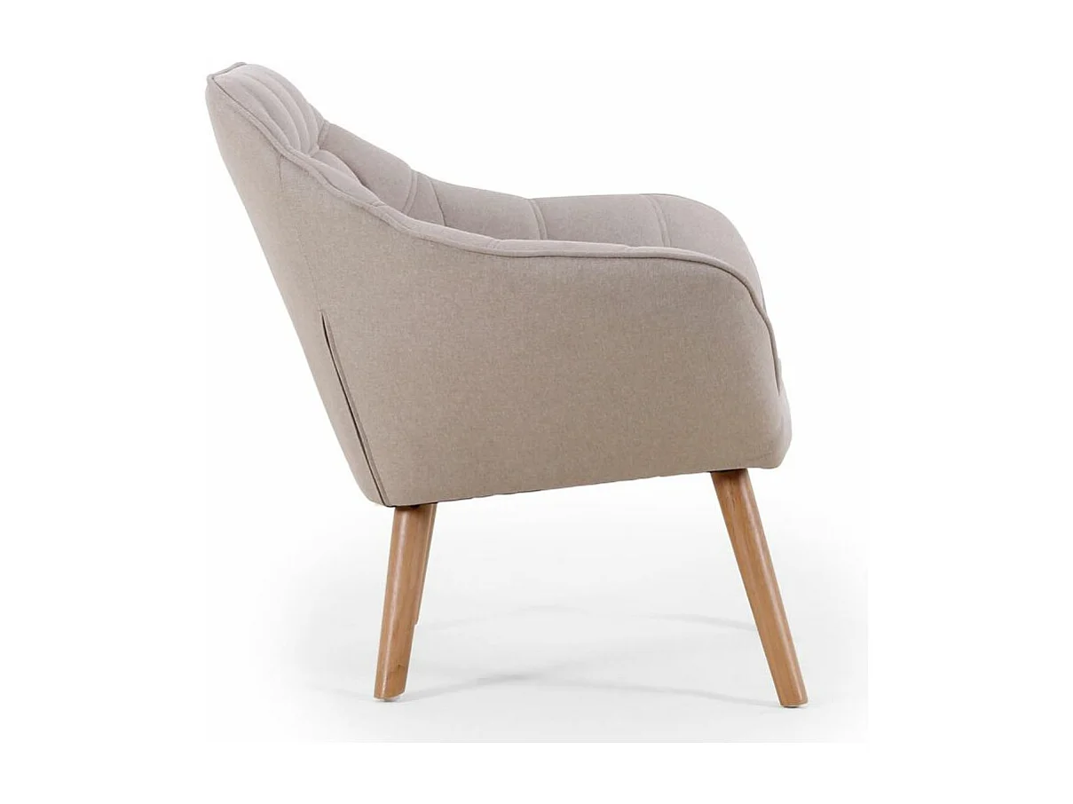 Fauteuil Scandinave Matelassé "Taon" 83cm Beige