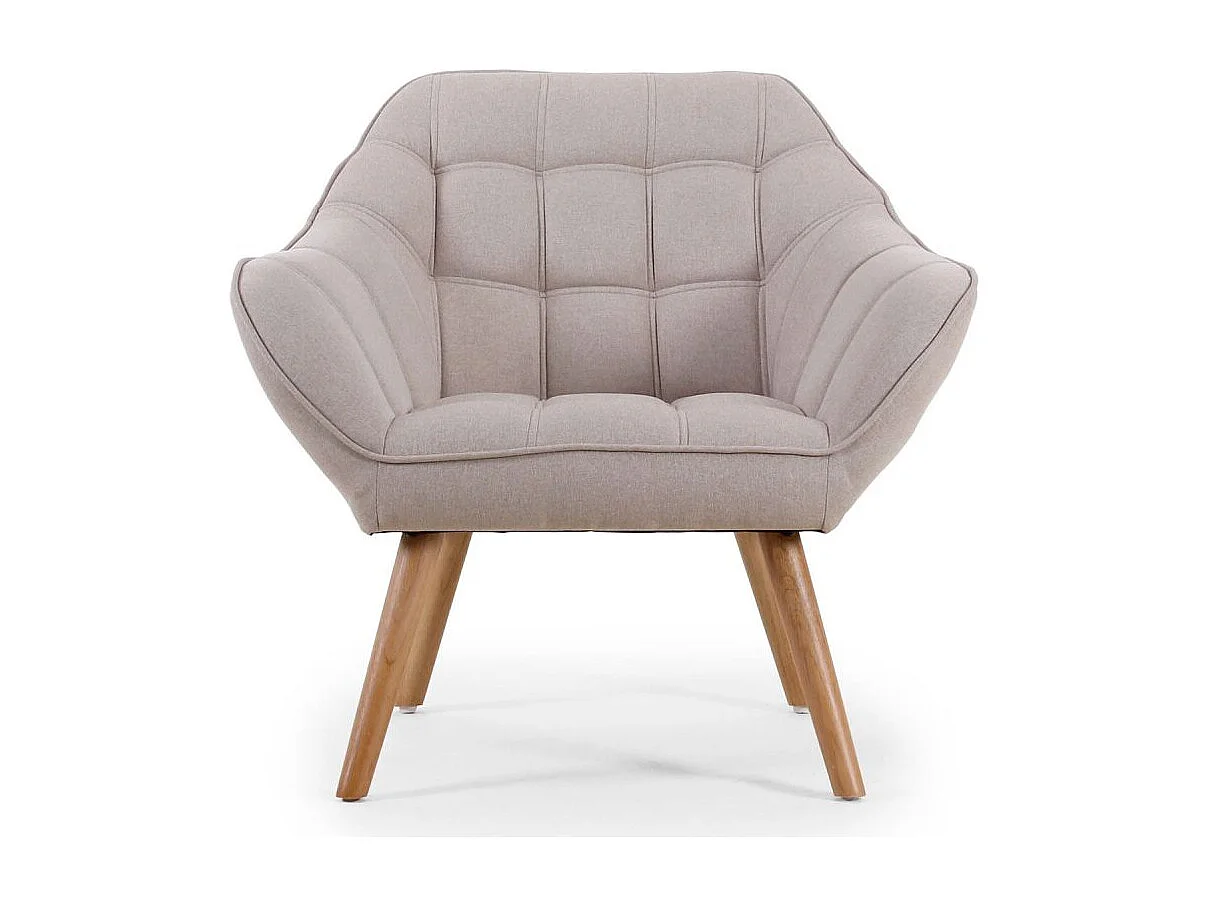 Fauteuil Scandinave Matelassé "Taon" 83cm Beige