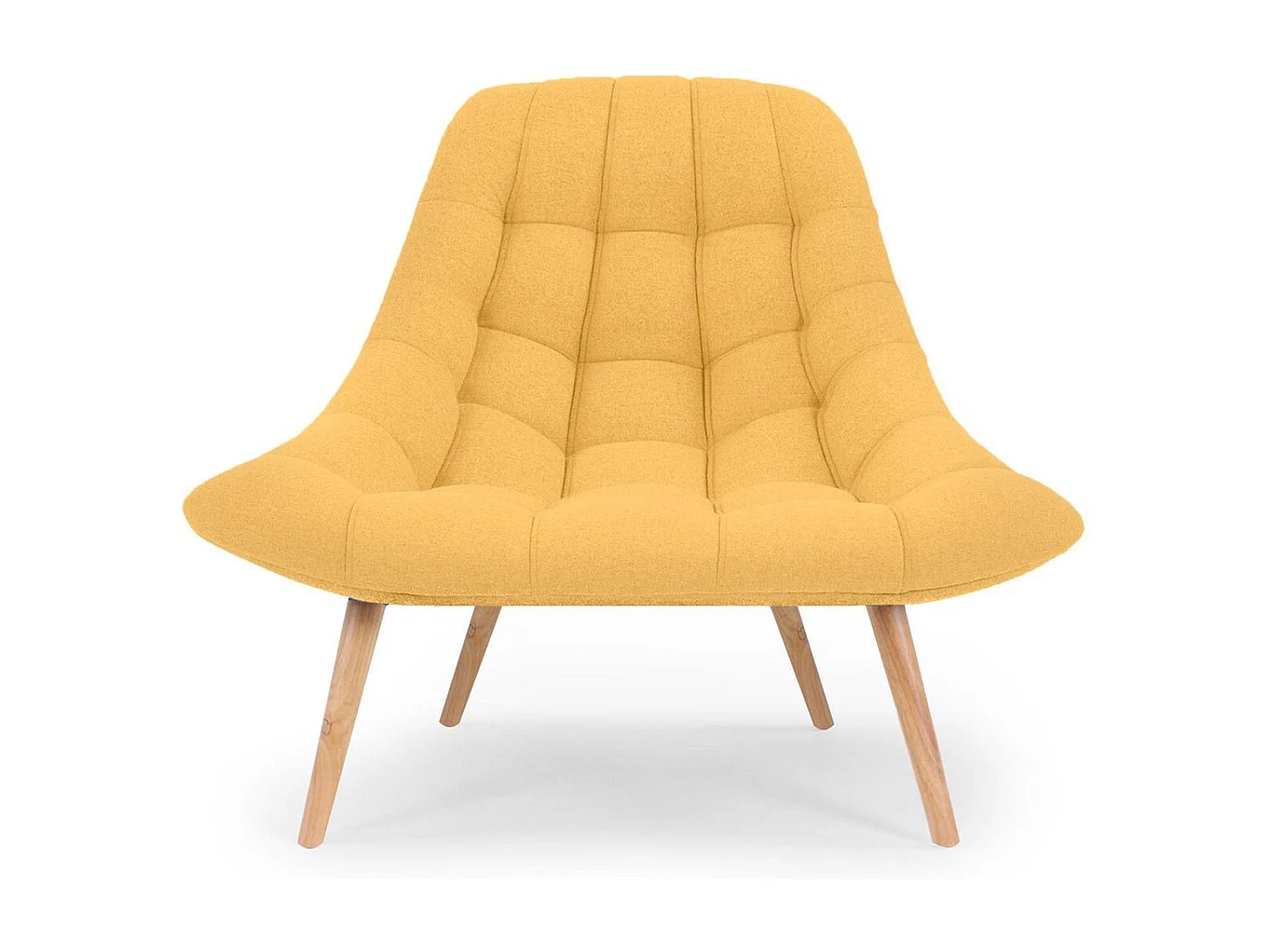 Poltrona Danios in tessuto giallo