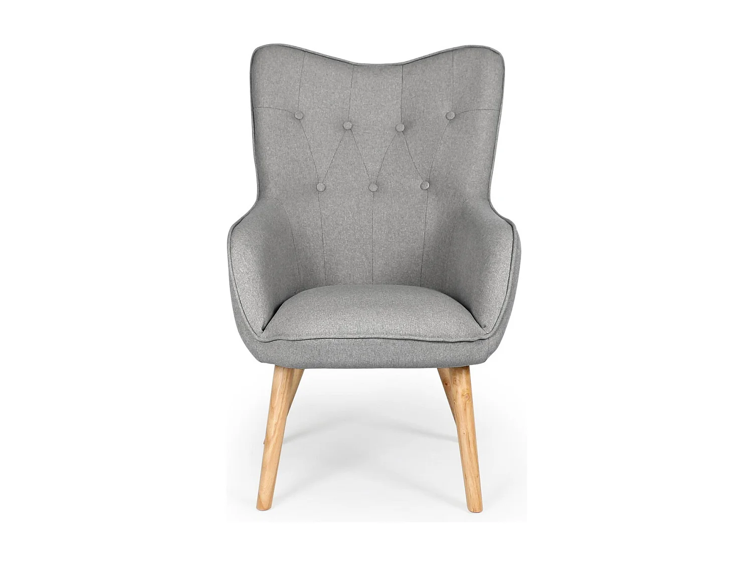 Fauteuil Scandinave "Aimee" 67cm Gris Clair