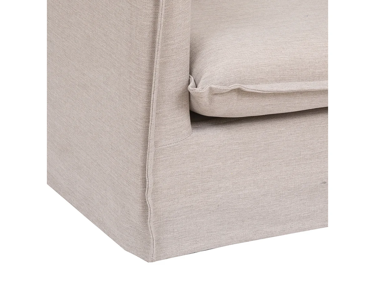 Fauteuil XL "Odilon" 117cm Beige Lin