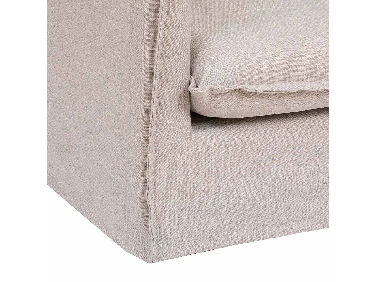 Fauteuil XL "Odilon" 117cm Beige Lin