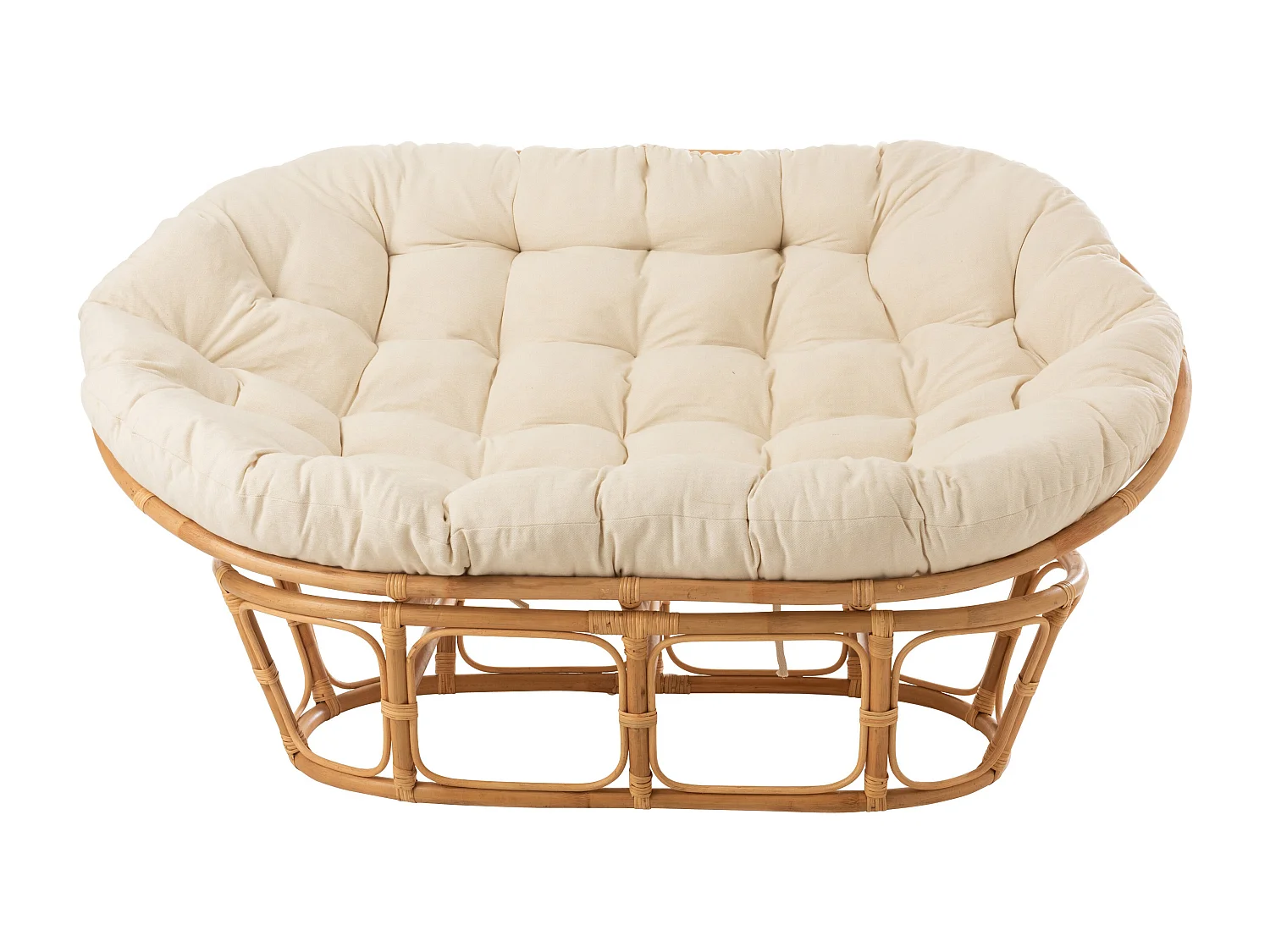 Fauteuil & Coussin en Rotin "Roni" 179cm Naturel