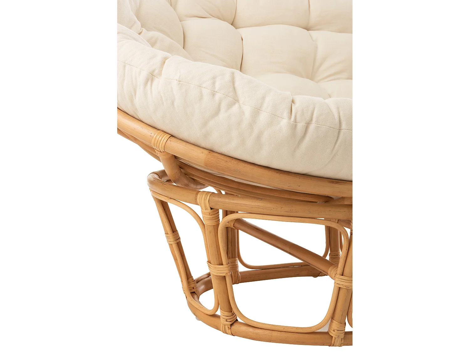 Fauteuil & Coussin en Rotin "Roni" 179cm Naturel