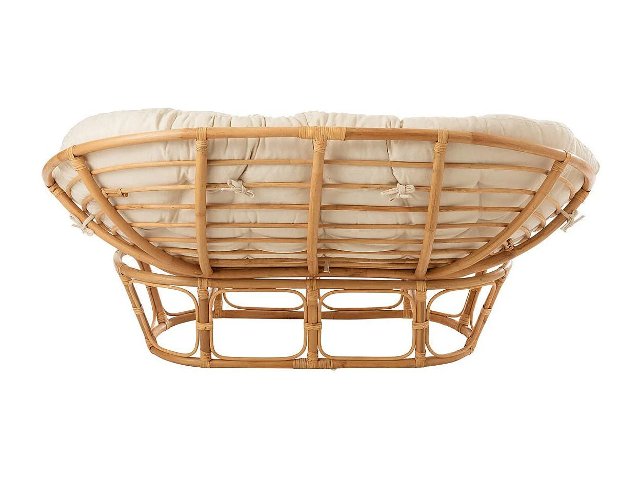 Fauteuil & Coussin en Rotin "Roni" 179cm Naturel