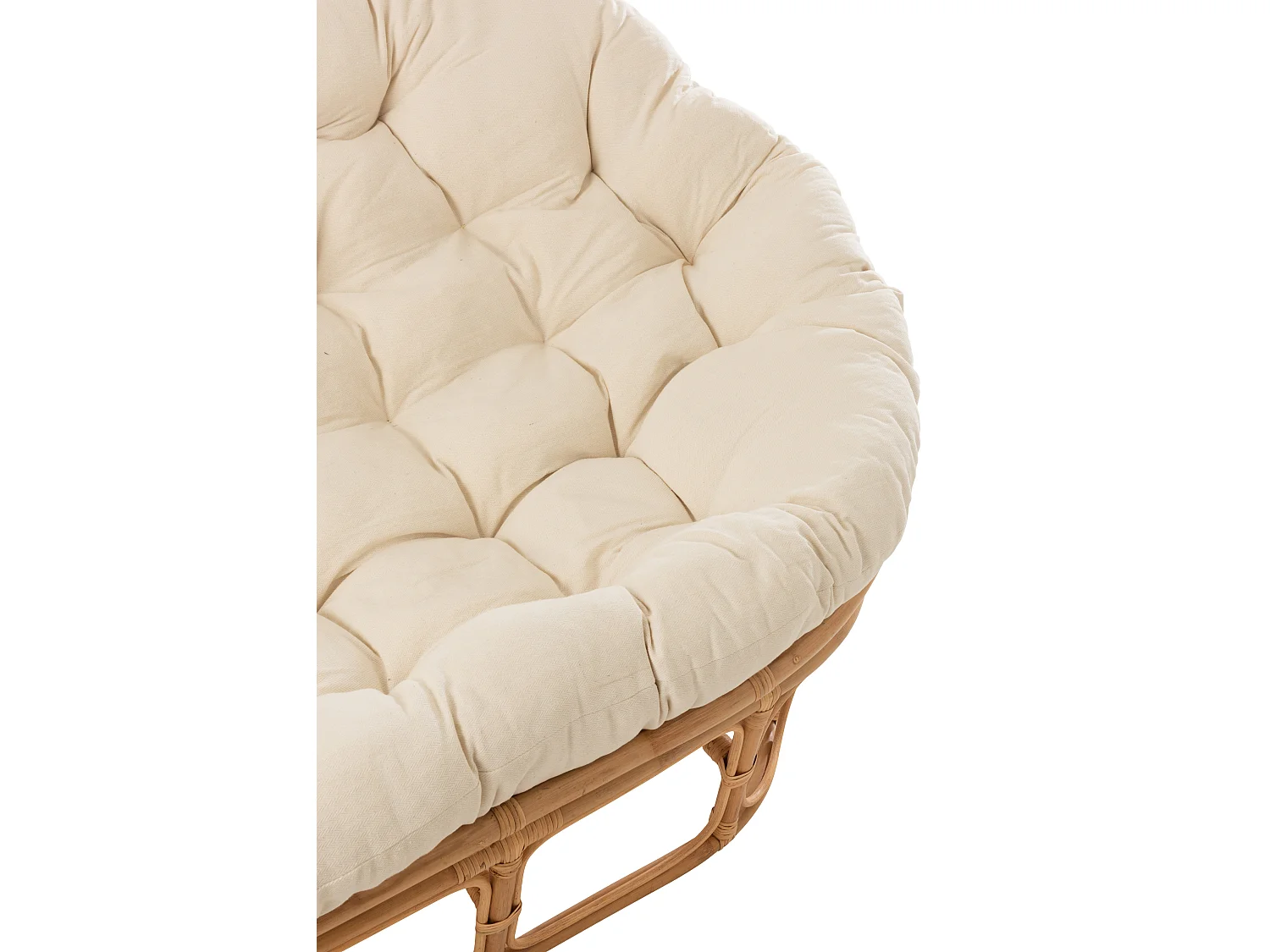 Fauteuil & Coussin en Rotin "Roni" 179cm Naturel