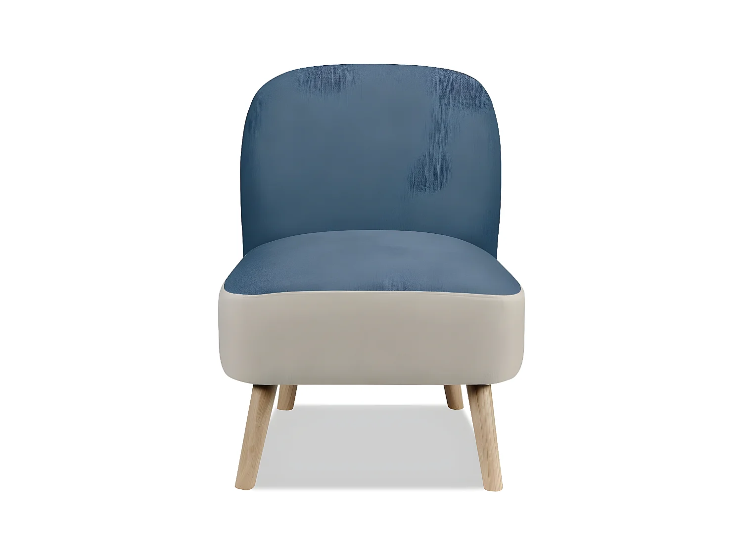 Fauteuil Design "Lumao" 79cm Bleu & Gris