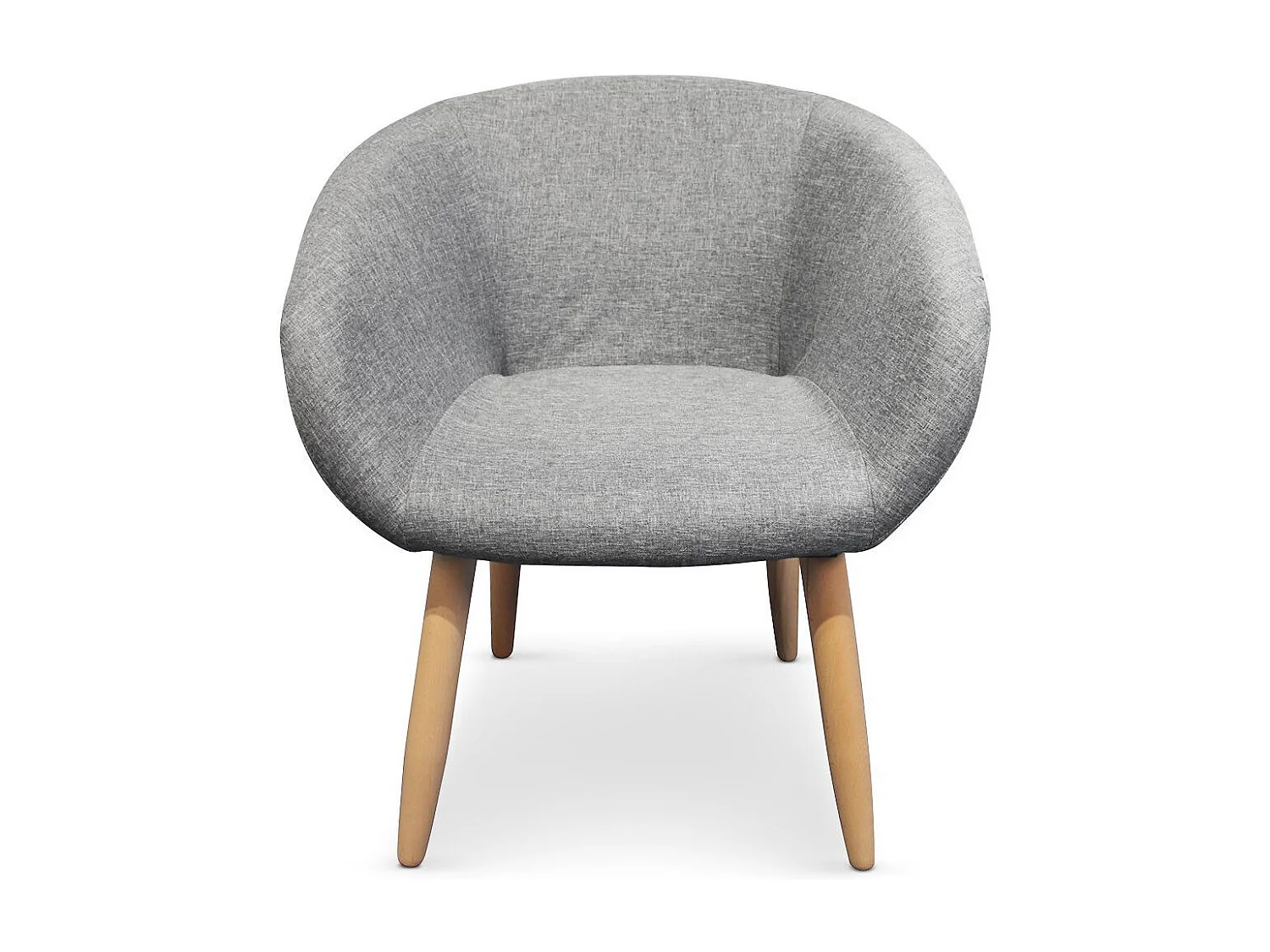 Fauteuil Scandinave en Tissu "Thad" 67cm Gris