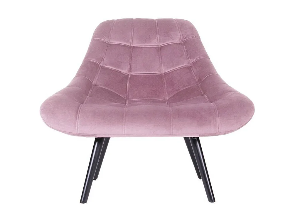 Fauteuil Scandinave en Velours "Johan" 102cm Rose