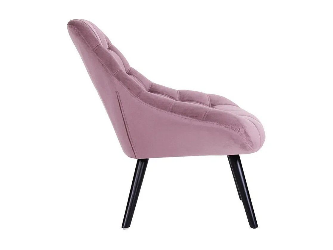 Fauteuil Scandinave en Velours "Johan" 102cm Rose