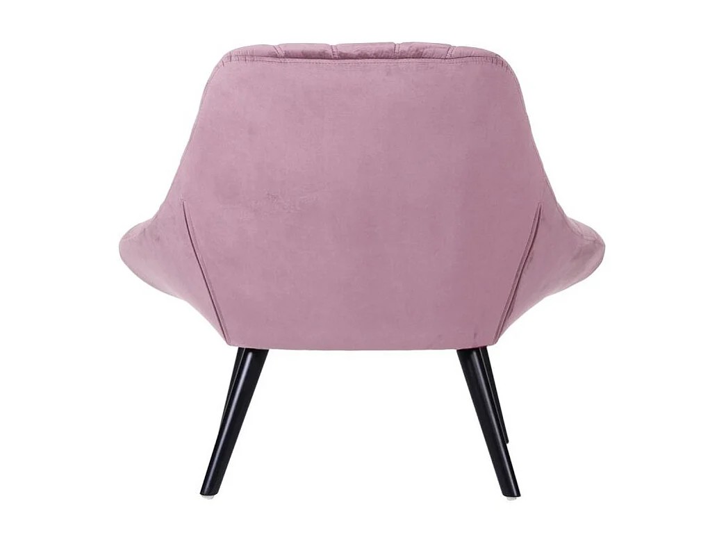 Fauteuil Scandinave en Velours "Johan" 102cm Rose