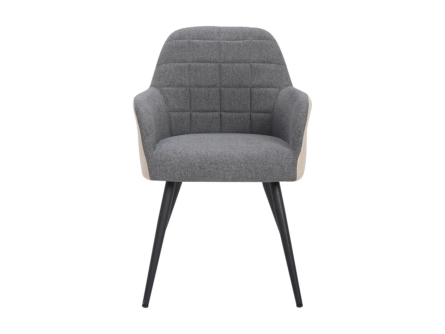 Lot de 2 Fauteuils Design "Singolo" 81cm Beige & Gris