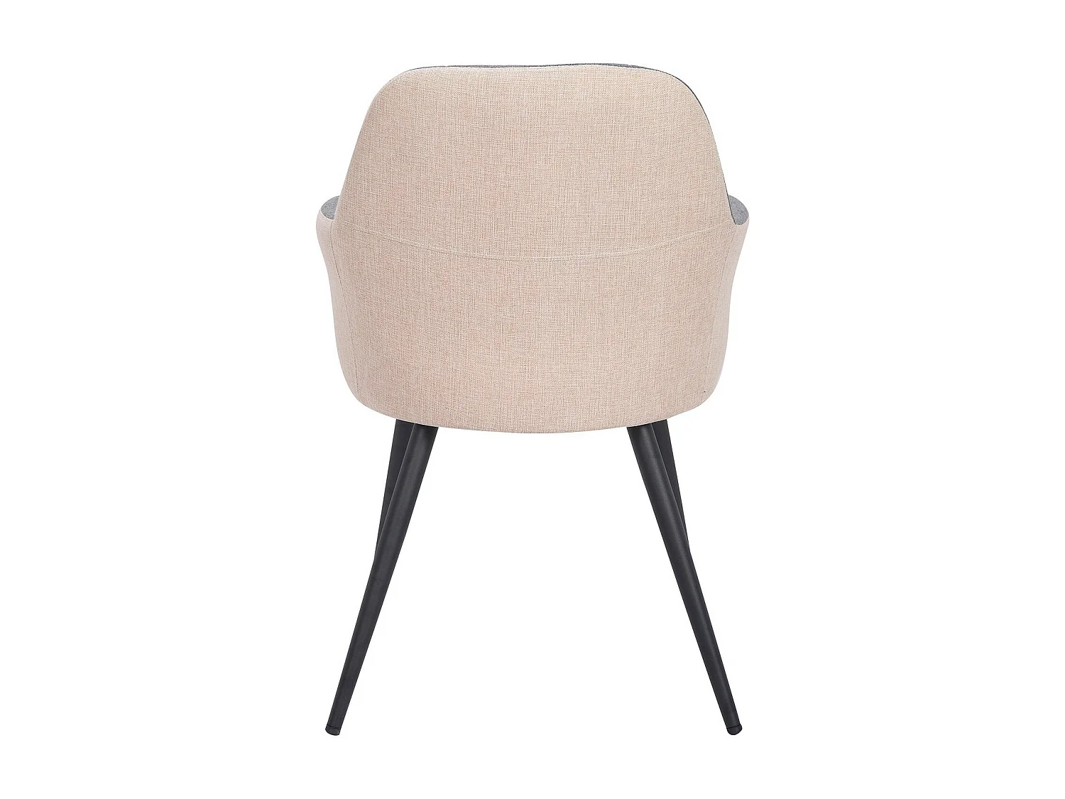 Lot de 2 Fauteuils Design "Singolo" 81cm Beige & Gris