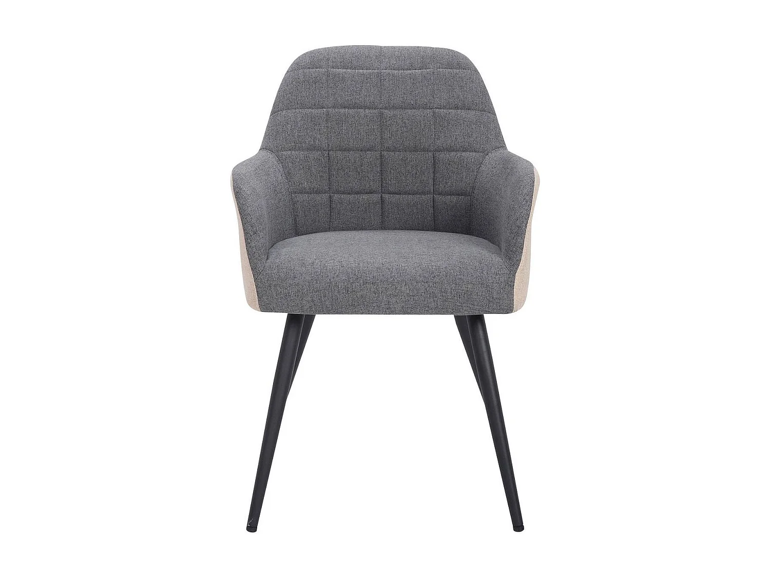 Lot de 2 Fauteuils Design "Singolo" 81cm Beige & Gris