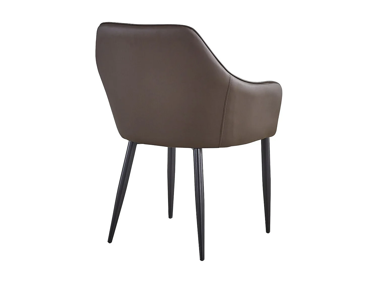 Lot de 2 Fauteuils Design "Zoa" 88cm Beige & Marron