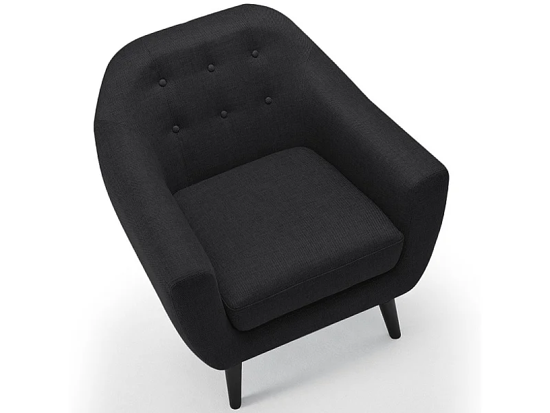 Fauteuil Design "Chestwick" 86cm Noir