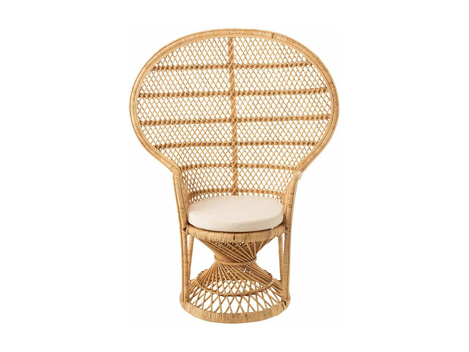 Fauteuil Design en Rotin "Poan" 133cm Naturel