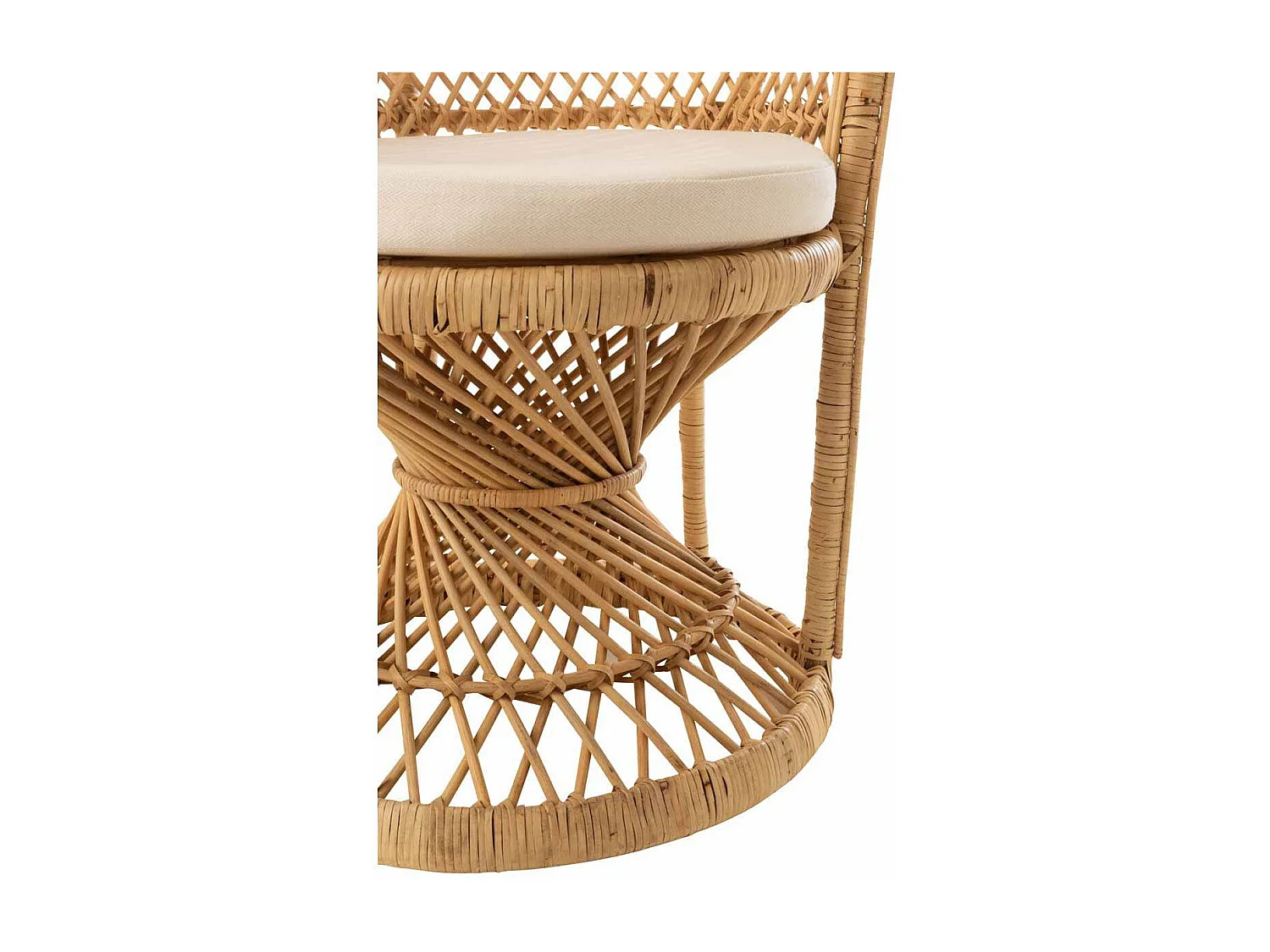 Fauteuil Design en Rotin "Poan" 133cm Naturel