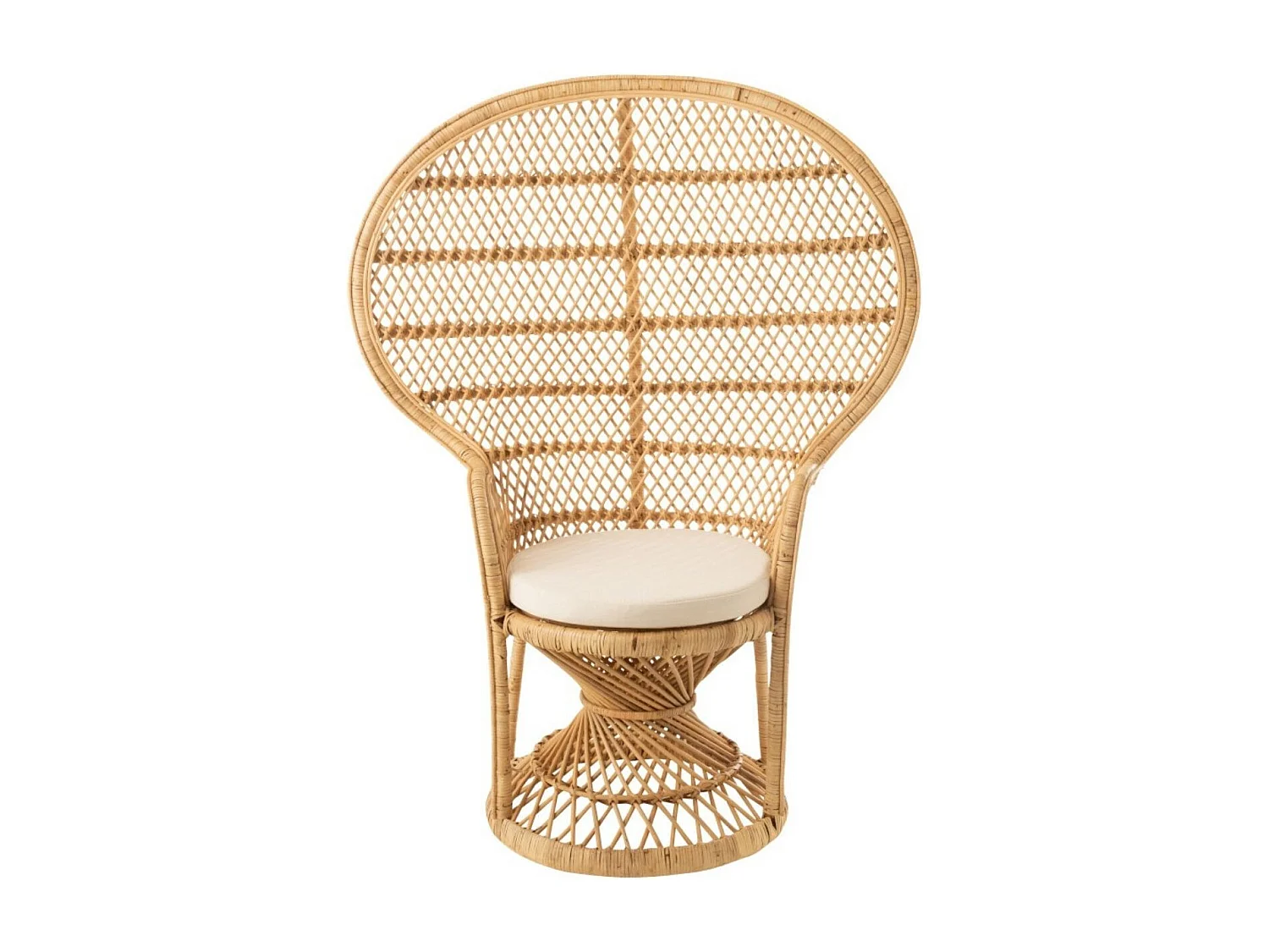 Fauteuil Design en Rotin "Poan" 133cm Naturel