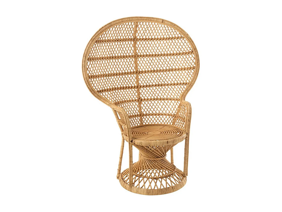 Fauteuil Design en Rotin "Poan" 133cm Naturel