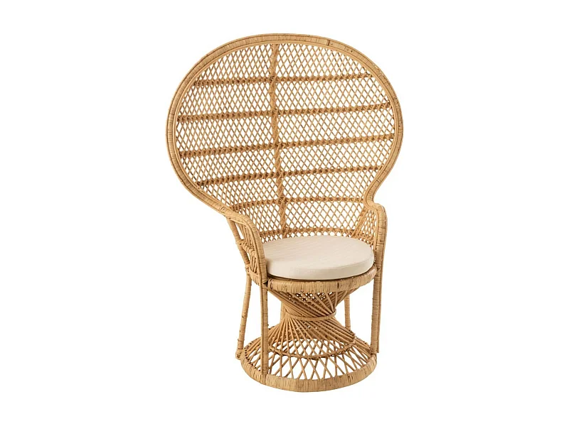 Fauteuil Design en Rotin "Poan" 133cm Naturel