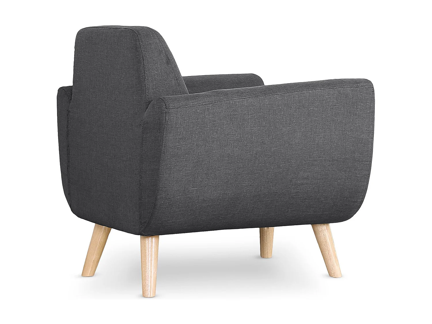Fauteuil Design "Miramas" 81cm Gris Foncé