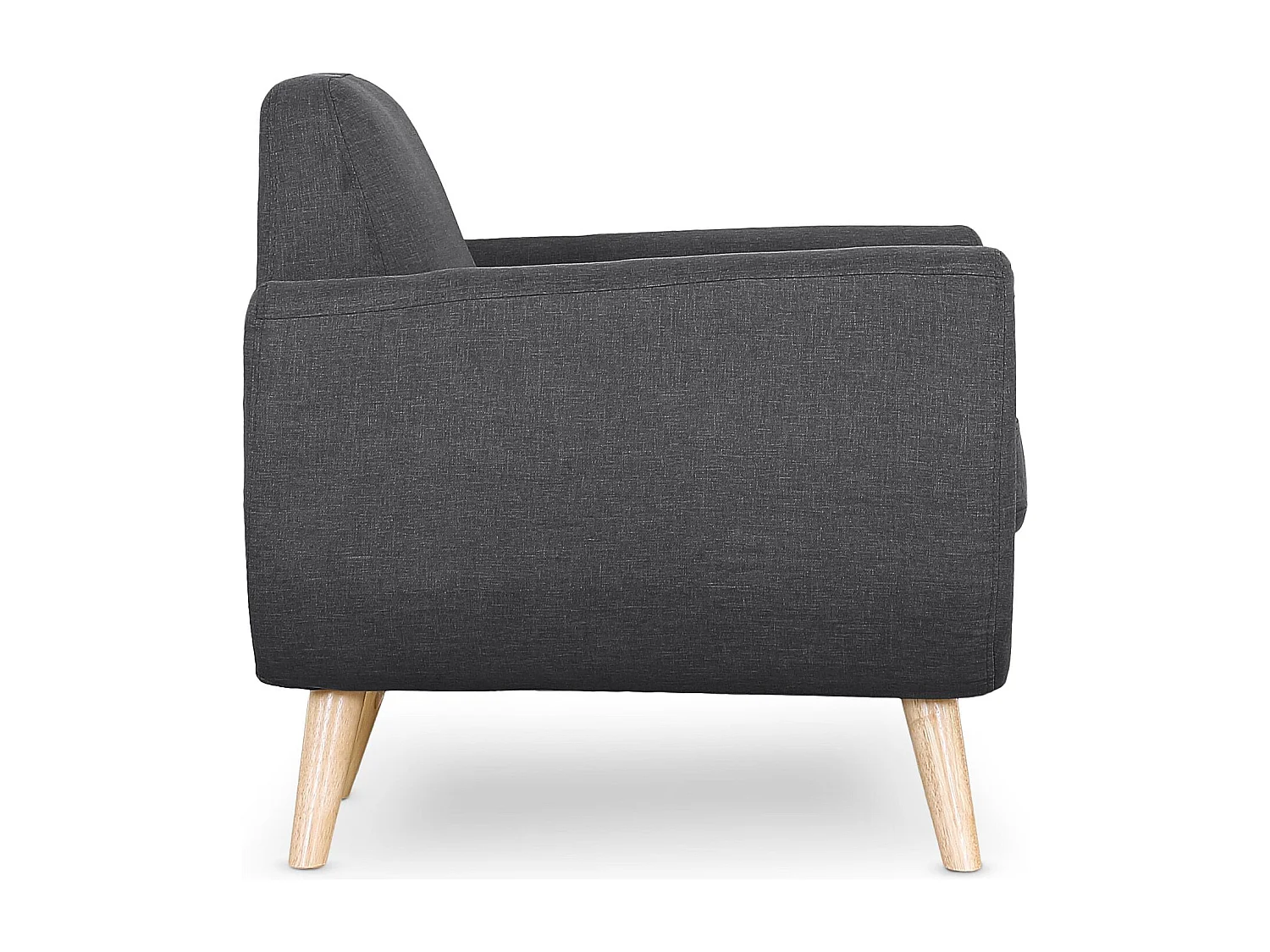 Fauteuil Design "Miramas" 81cm Gris Foncé