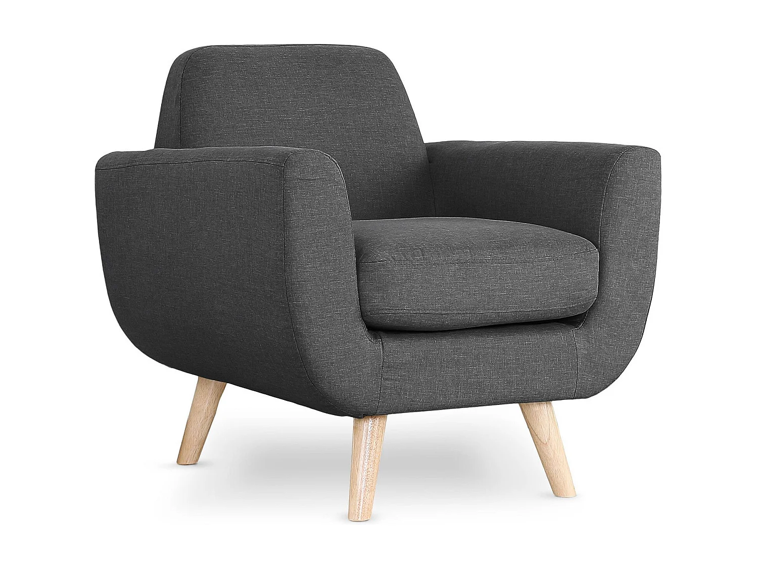 Fauteuil Design "Miramas" 81cm Gris Foncé
