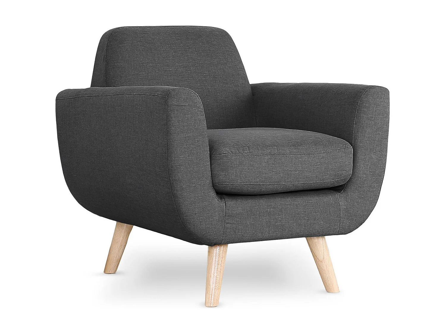 Fauteuil Design "Miramas" 81cm Gris Foncé