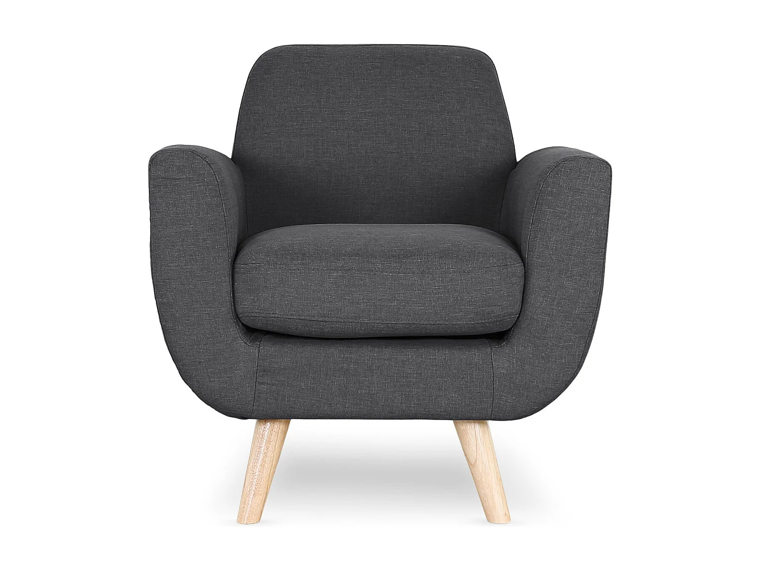 Fauteuil Design "Miramas" 81cm Gris Foncé