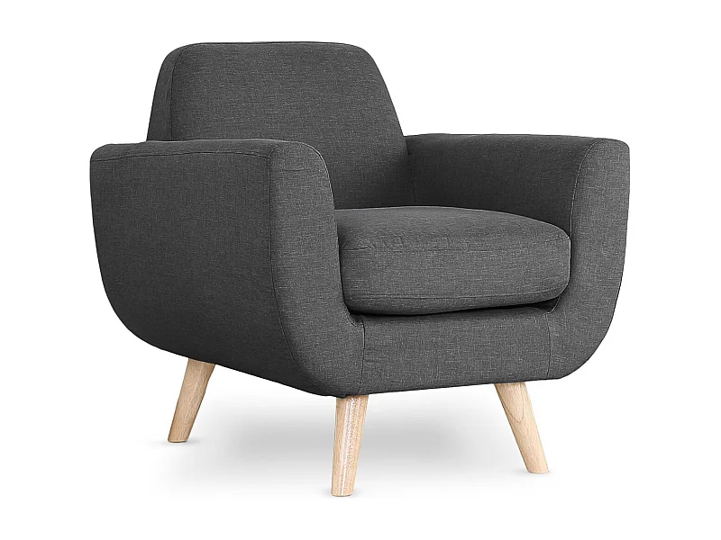 Fauteuil Design "Miramas" 81cm Gris Foncé