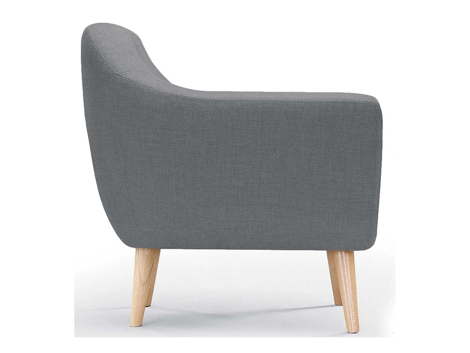 Fauteuil scandinave Savoy tissu Gris