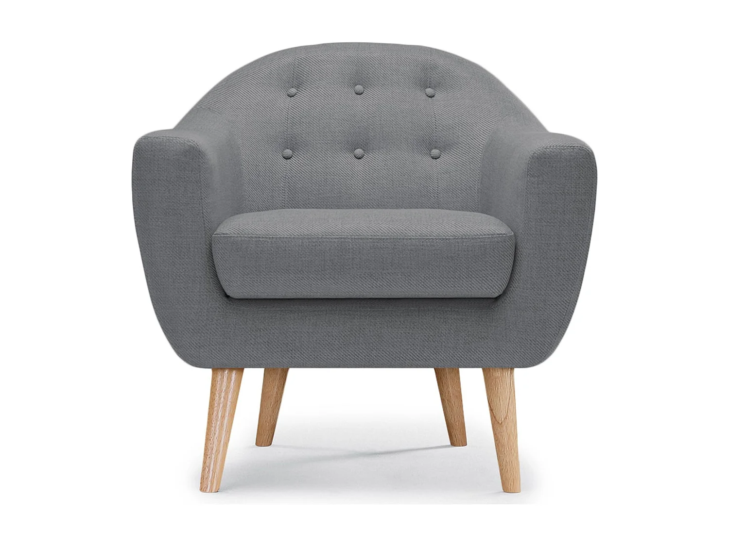 Fauteuil scandinave Savoy tissu Gris