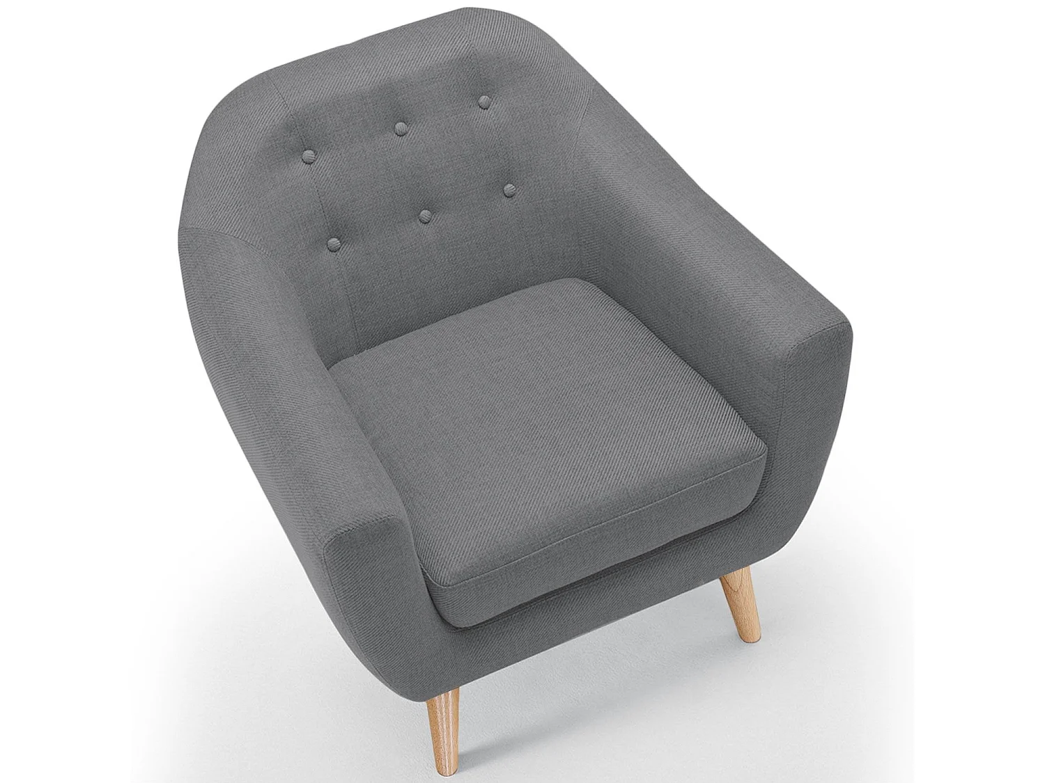Fauteuil scandinave Savoy tissu Gris