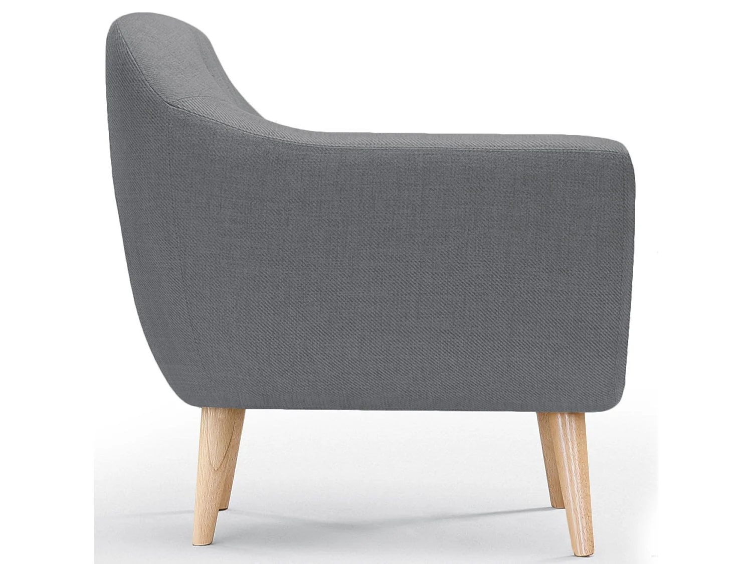 Fauteuil scandinave Savoy tissu Gris