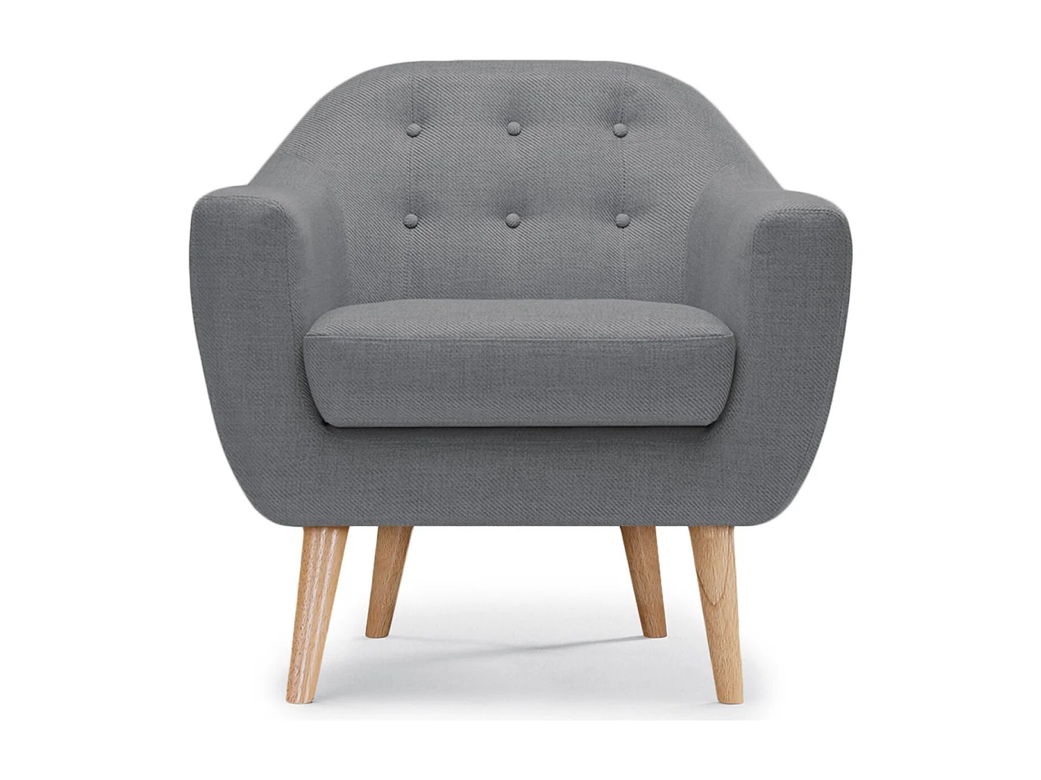 Fauteuil scandinave Savoy tissu Gris