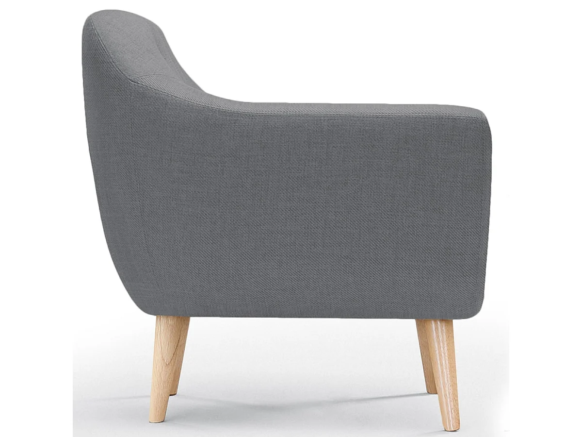 Fauteuil scandinave Savoy tissu Gris
