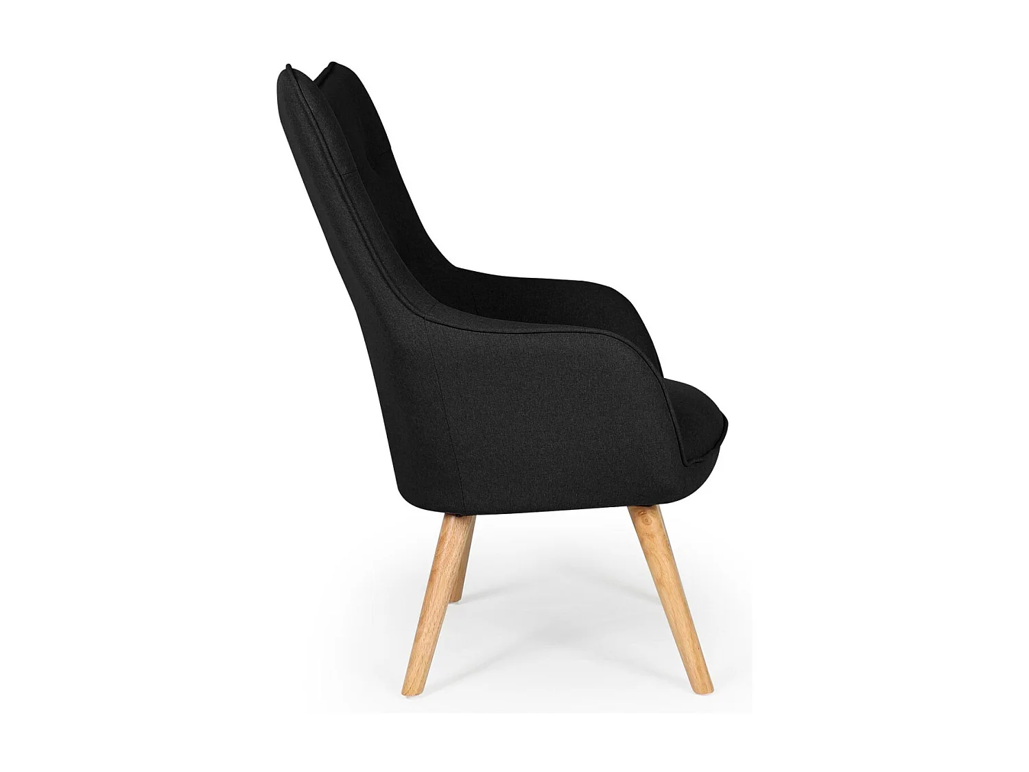 Fauteuil Scandinave "Aimee" 67cm Noir