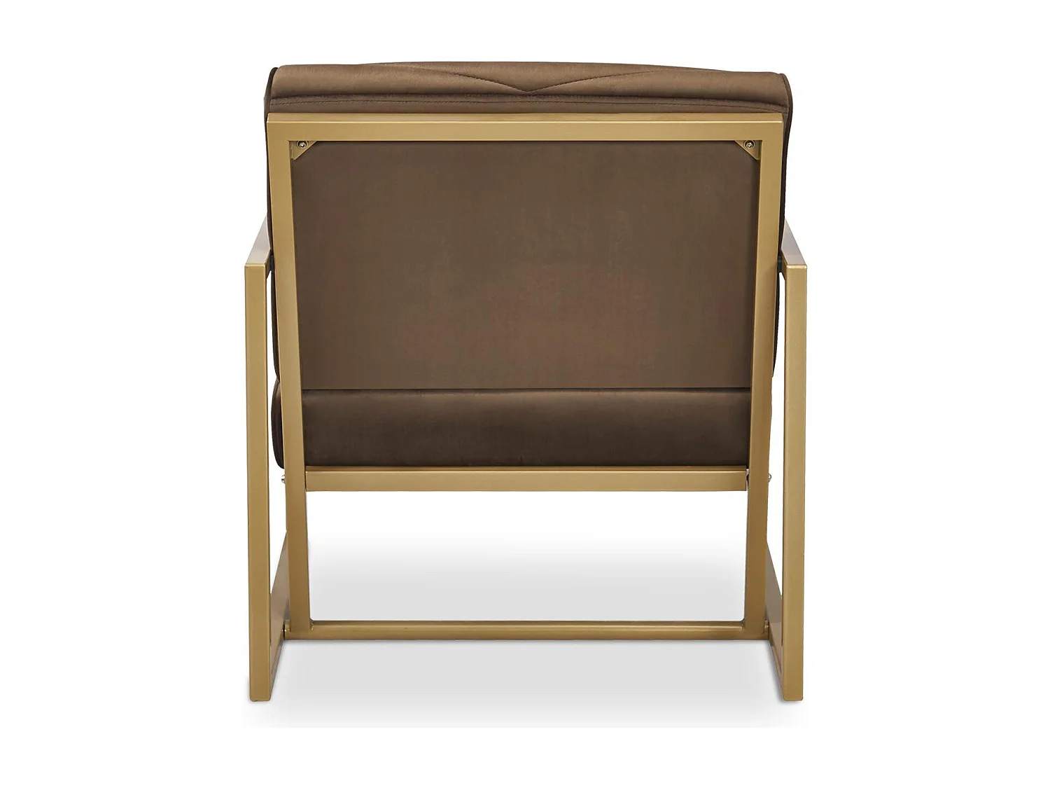 Fauteuil Vidor Velours Camel pieds Or