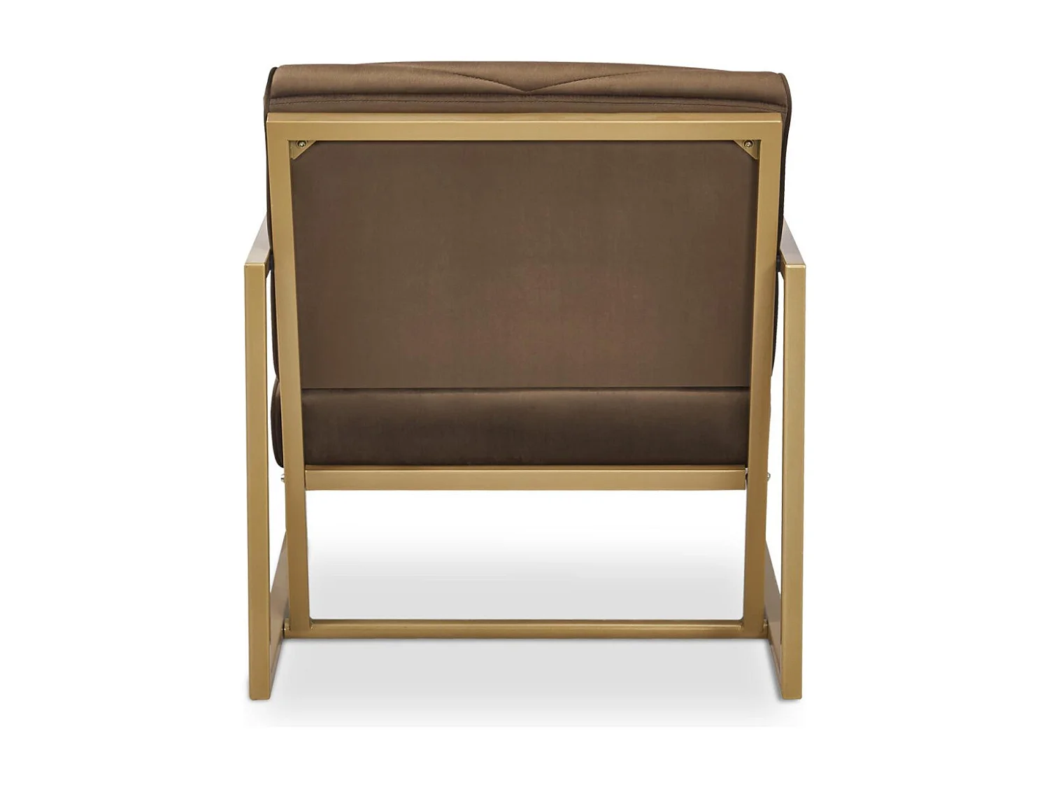 Fauteuil Vidor Velours Camel pieds Or