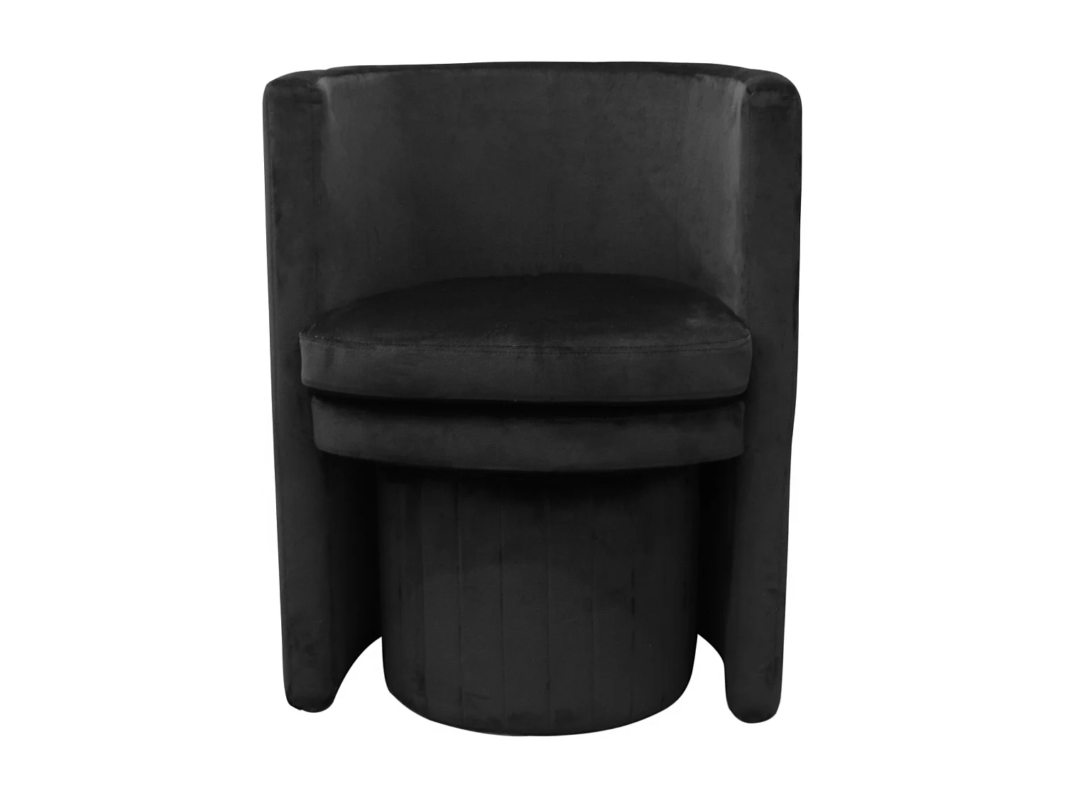 Fauteuil Cabriolet Velours Noir