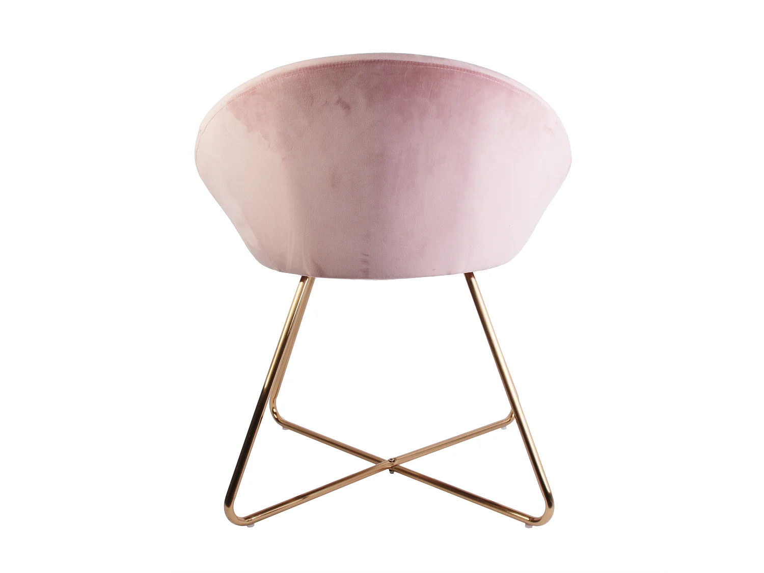 Fauteuil Karl Velours Rose Rose, Or