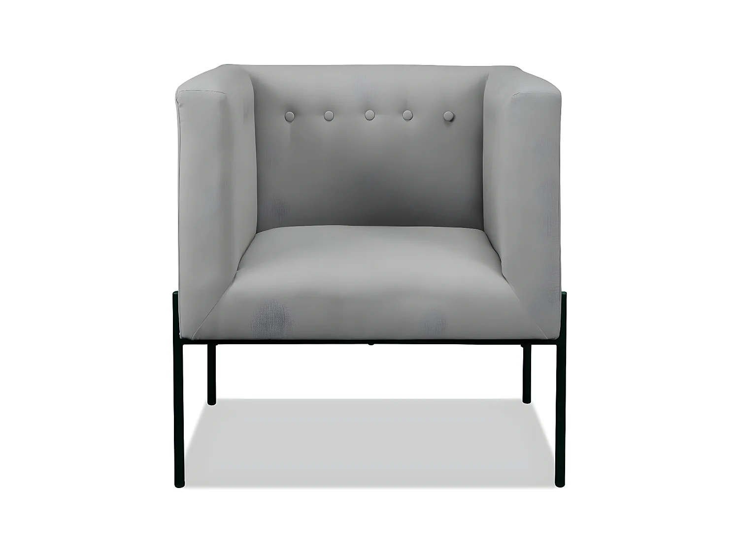 Fauteuil Design "Riviera" 75cm Gris & Noir