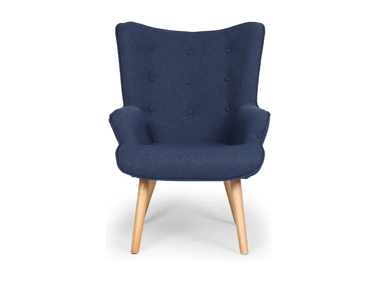 Fauteuil & Pouf Scandinave "Orle" 98cm Bleu