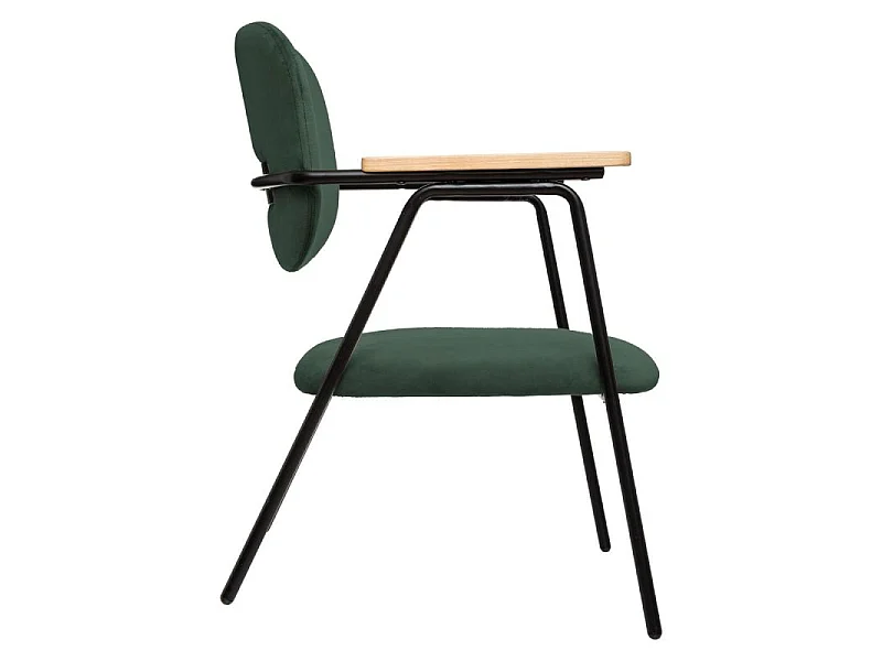 Fauteuil Design en Velours "Dyer" 79cm Vert